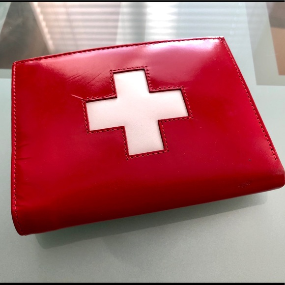 Accessories - Swiss leather wallet white cross🇨🇭Brand New🇨🇭